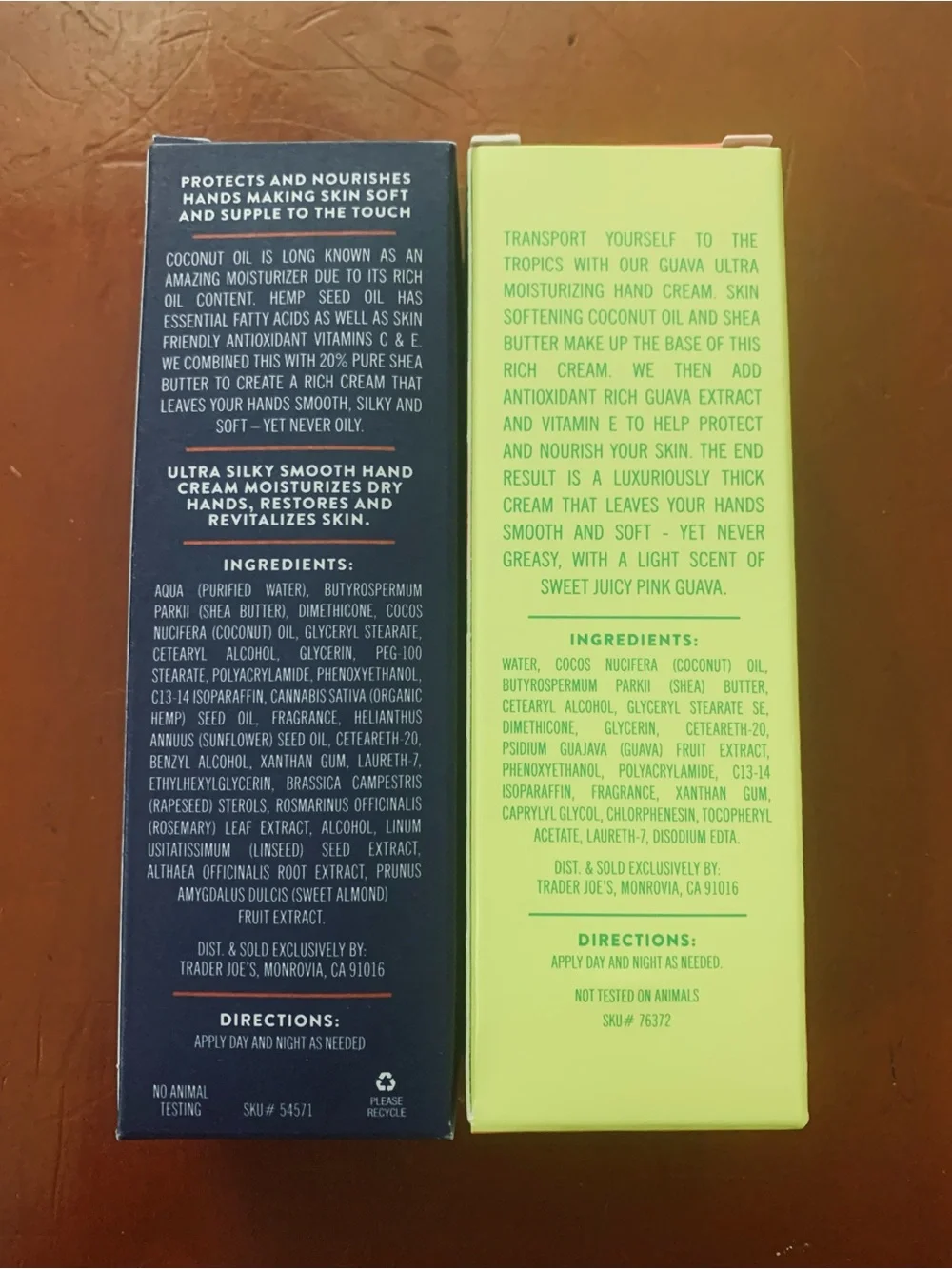 TRADER JOES GUAVA and ULTRA MOISTURIZING HAND CREAM NEW IN BOX 3oz